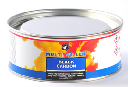 Кострукционная полиэфирная шпатлевка с углеволокном и стекловолокном Multi Fuller BLACK CARBON (1кг)