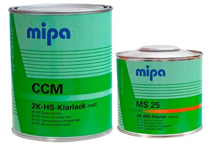 Лак матовый MIPA 2K HS Klarlack matt CCM 1л + отвердитель MS25