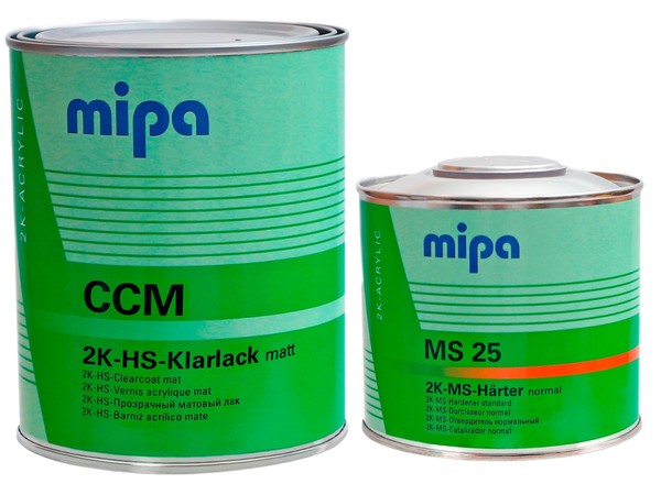 Лак матовый MIPA 2K HS Klarlack matt CCM 1л + отвердитель MS25