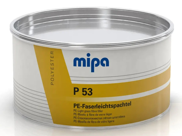 Шпатлевка со стекловолокном MIPA P53 PE-Faserleichtspachtel 1л. (лёгкая  в таре 1,8кг)