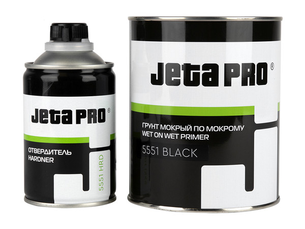 Грунт мокрый по мокрому JETA PRO 5551 3:1, 0,75л + 0,25л, черный