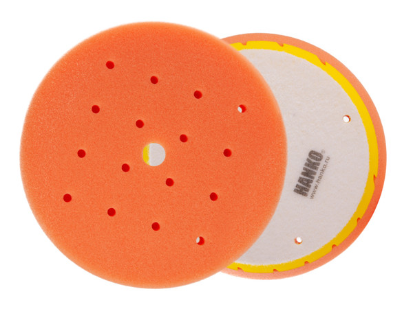 Полировальный диск HANKO AIR LINES средней жесткости 180*25мм 16 отв. оранжевый