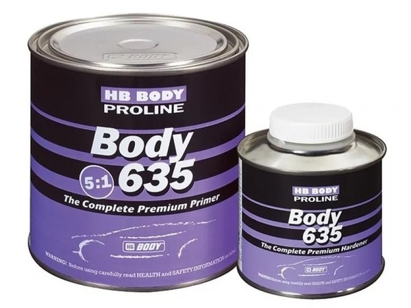 Грунт Body PROLINE 2K 635 серый (0,8л) + отвердитель 635 (0,16л)